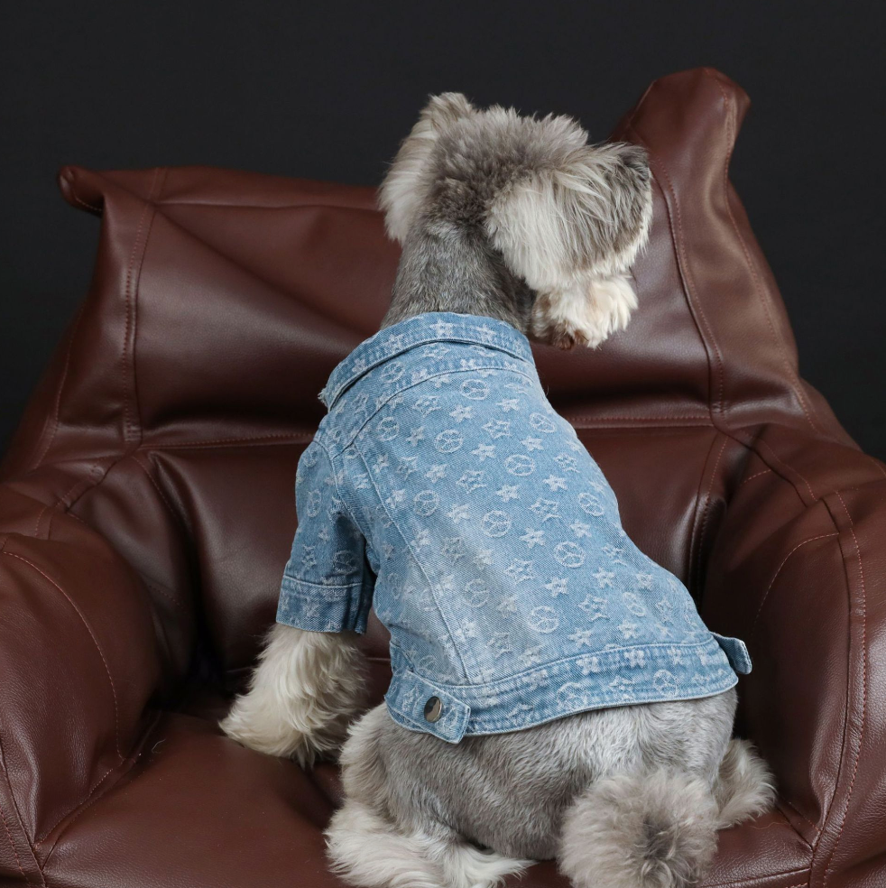 The Chewy Vuitton Denim Jacket for Dogs